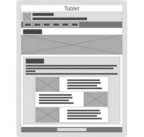 Tablet wireframe